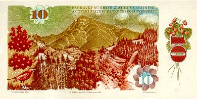 10 Korun   1986   back